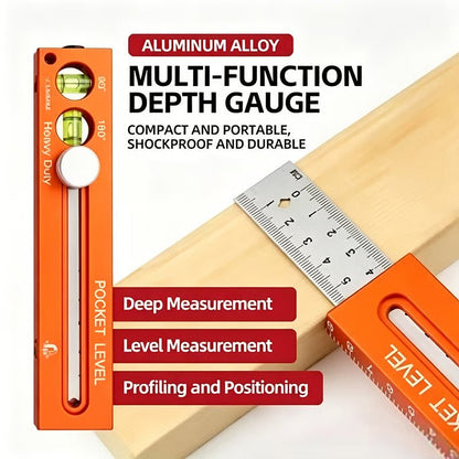 Markright Compact Aluminum Level Ruler Product Image 02