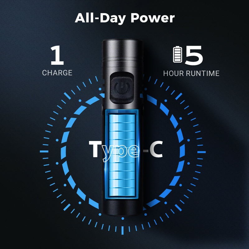 Maven Rechargeable Mini Flashlight Aluminum Edc Light Product Image 07