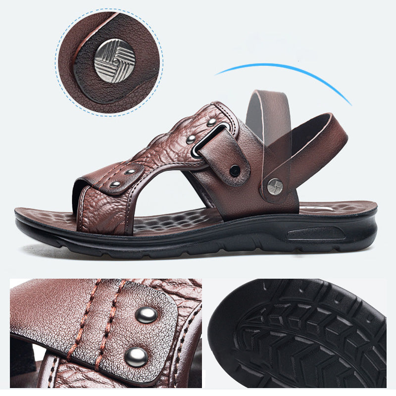 Maveral Two In One Leather Beach Sandals Product Image 06