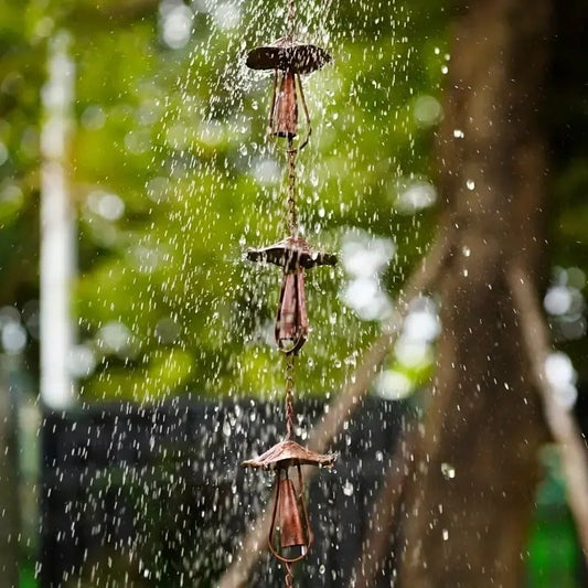 Meadow Mushroom Rain Chain Iron Gutter Guide Product Image 01