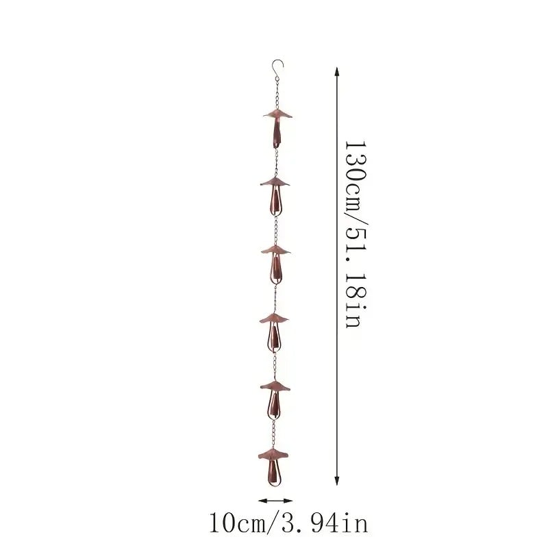 Meadow Mushroom Rain Chain Iron Gutter Guide Product Image 04