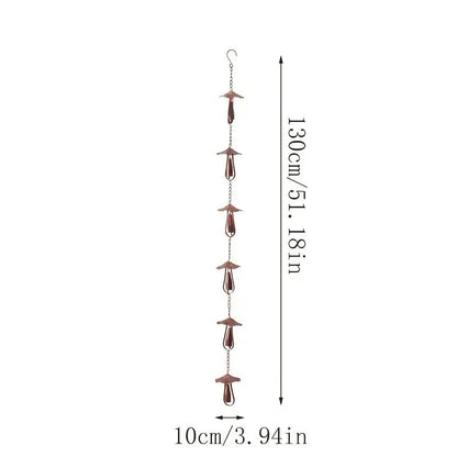 Meadow Mushroom Rain Chain Iron Gutter Guide Product Image 04