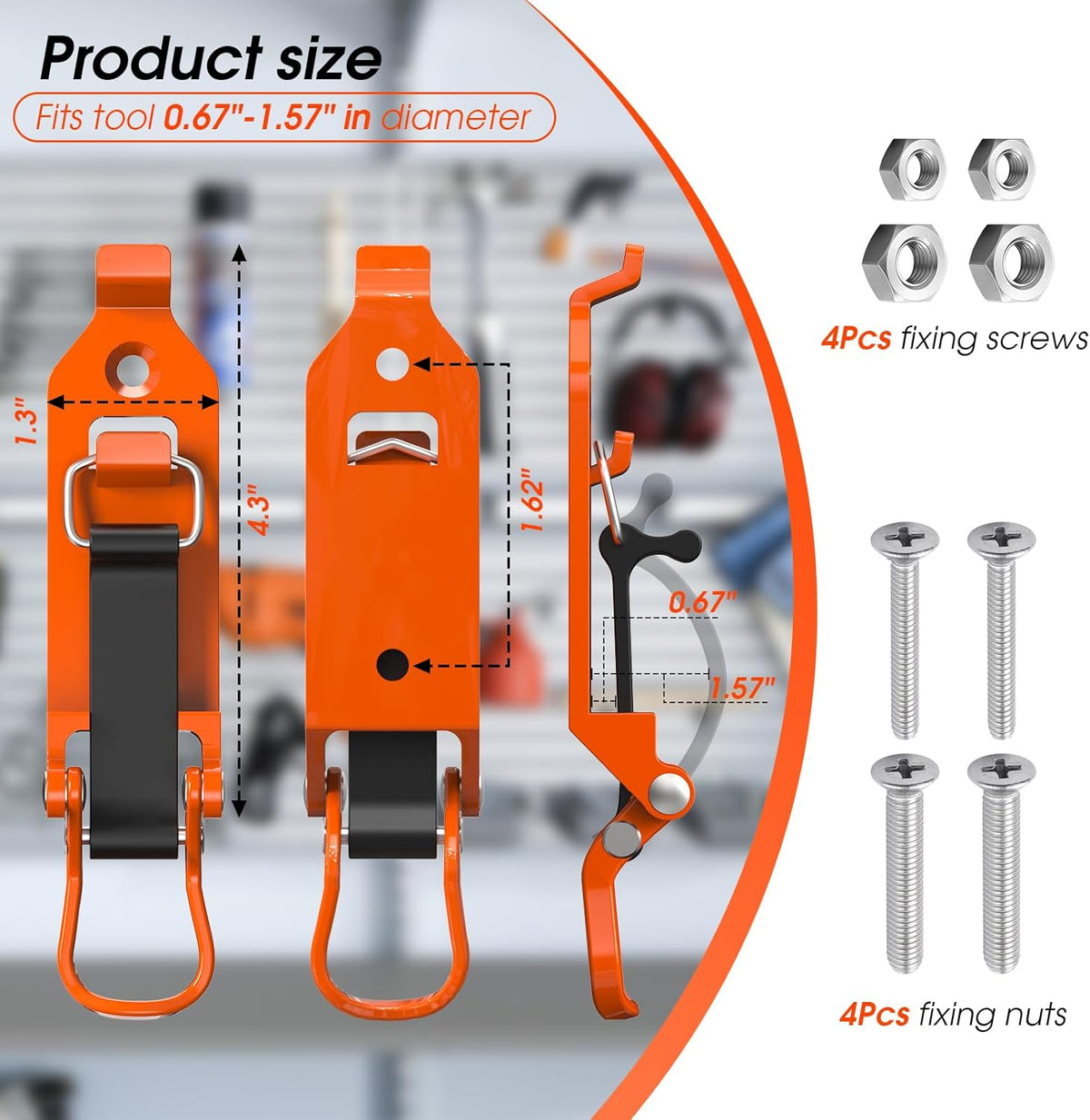 Metal Tool Mount Kit Rubber Clamp Holders Product Image 04