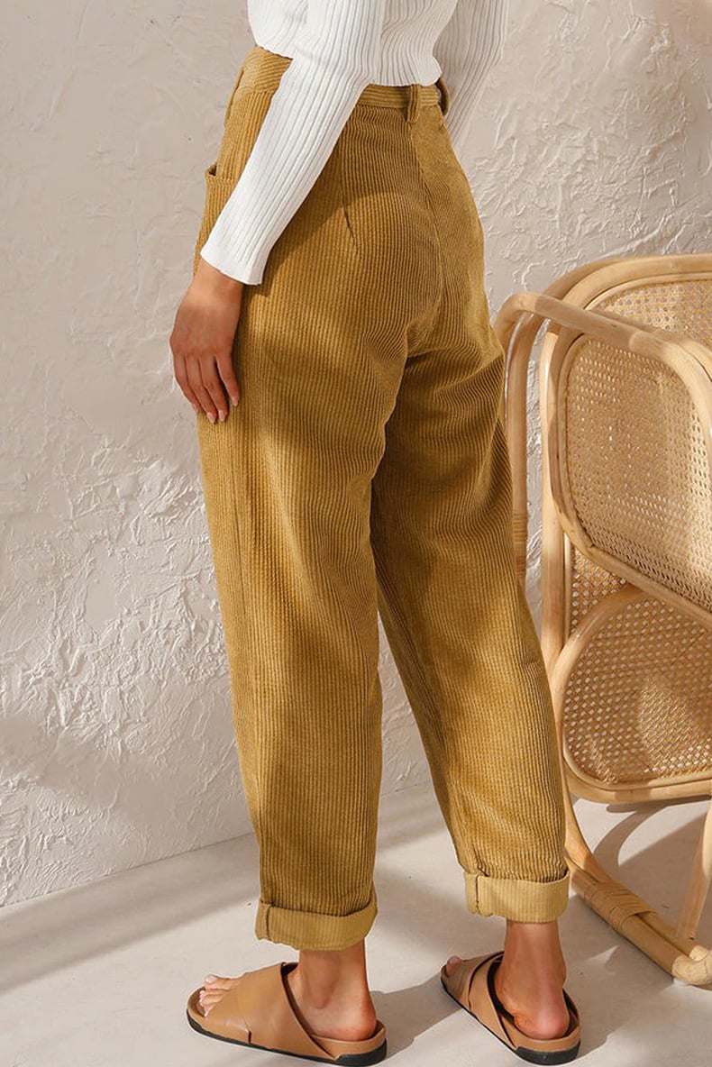 Mid Rise Cotton Corduroy Pants Product Image 04