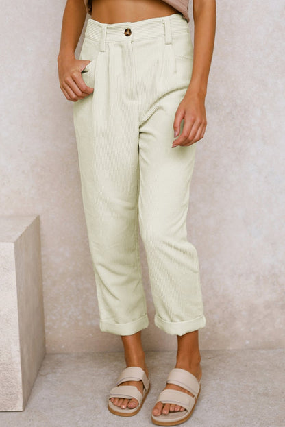 Mid Rise Cotton Corduroy Pants Product Image 05