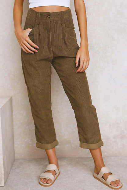 Mid Rise Cotton Corduroy Pants Product Image 08