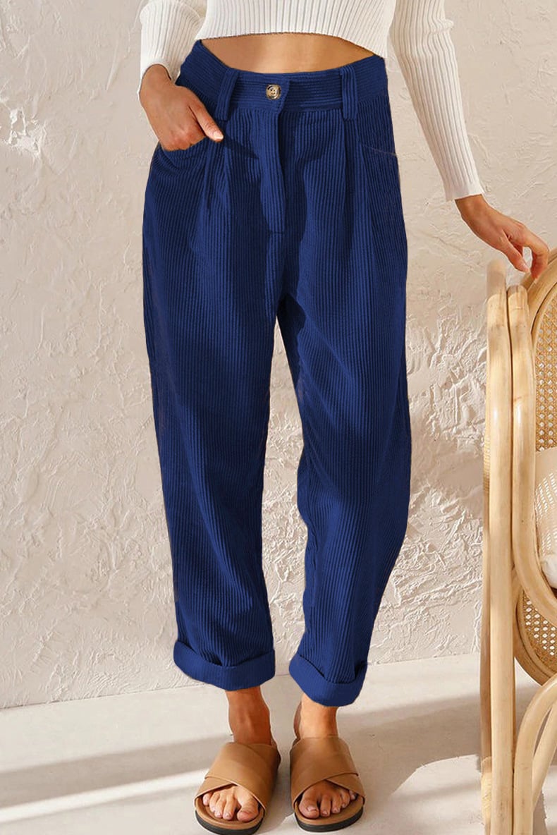 Mid Rise Cotton Corduroy Pants Product Image 11