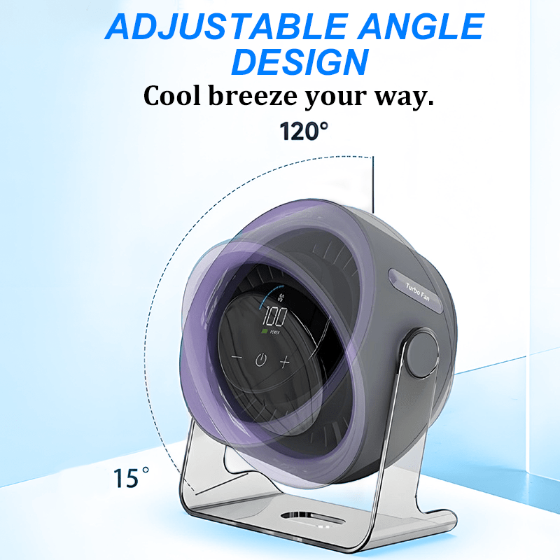 Mira Adjustable Mini Desk Fan Touch Display Product Image 06