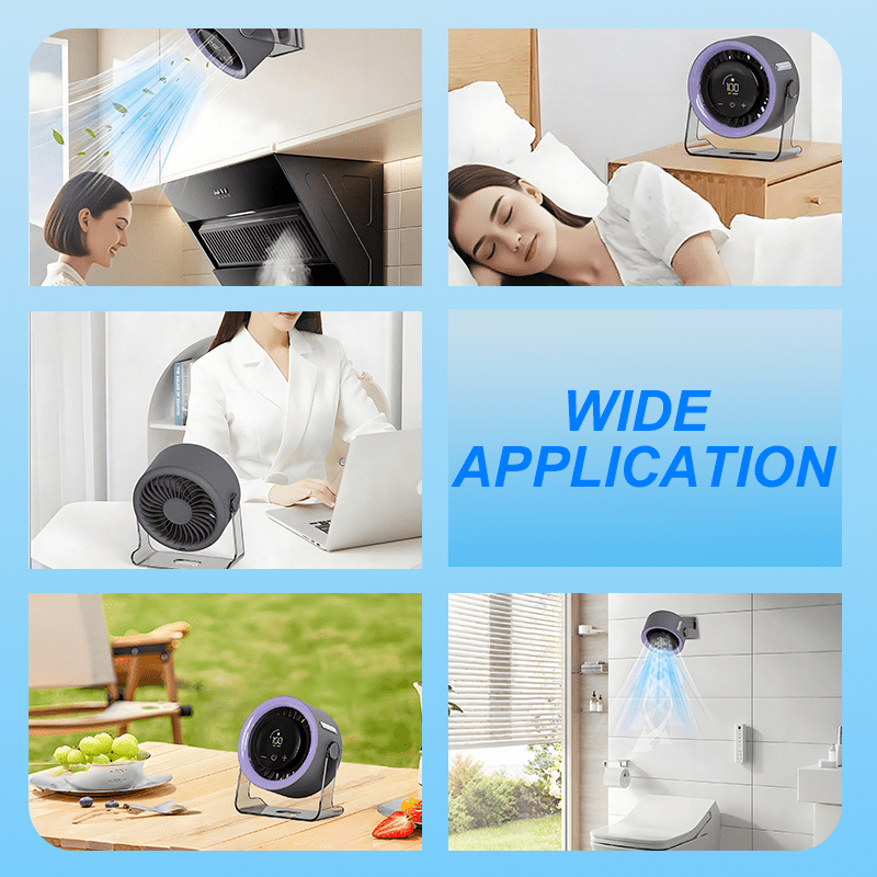 Mira Adjustable Mini Desk Fan Touch Display Product Image 07
