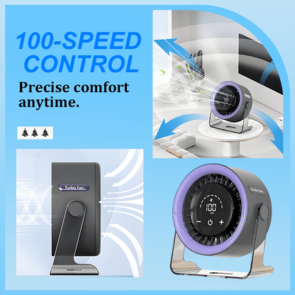 Mira Adjustable Mini Desk Fan Touch Display Product Image 08