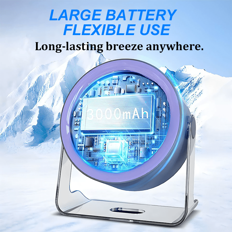 Mira Adjustable Mini Desk Fan Touch Display Product Image 09