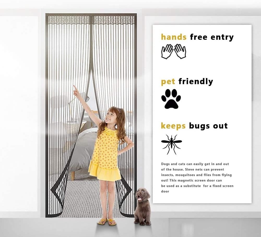 Mira Magnetic Mesh Door Screen Bug Barrier Product Image 05