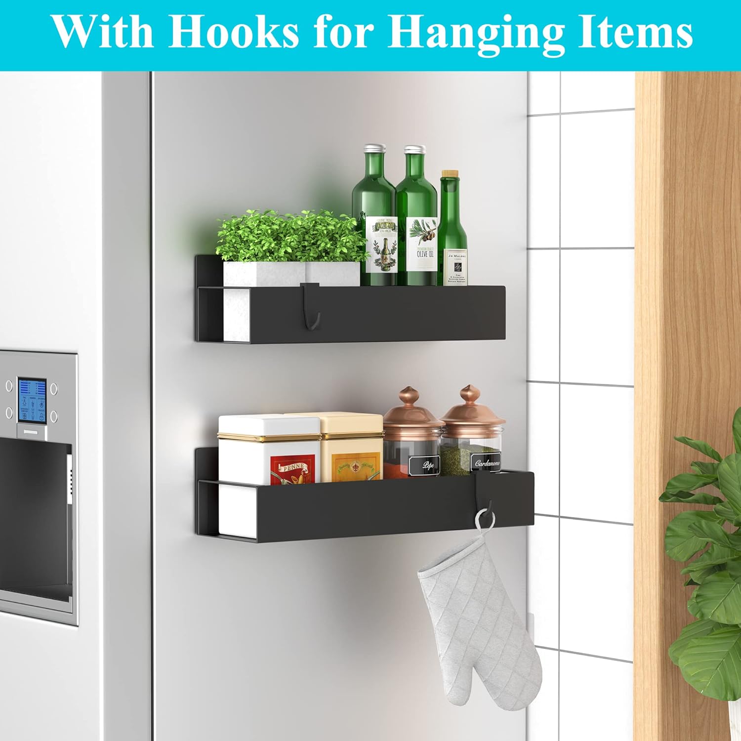Mira Steel Spice Organizer Fridge Side Rack Product Image 04