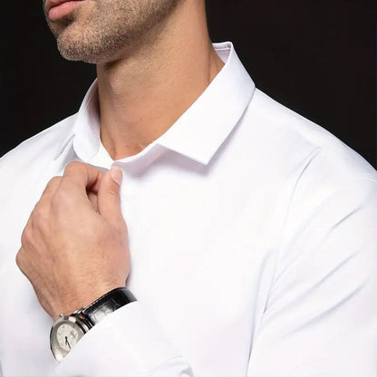 Modern Stretch Dress Shirt Wrinkle Resistant Business Style Product Image 08