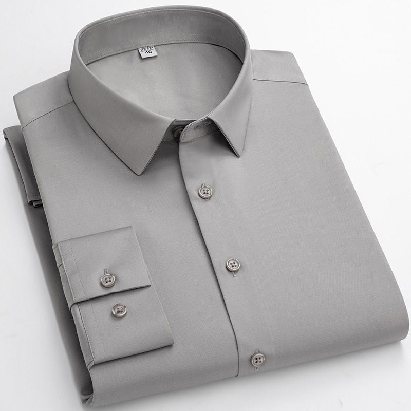 Modern Stretch Dress Shirt Wrinkle Resistant Business Style Product Image 10