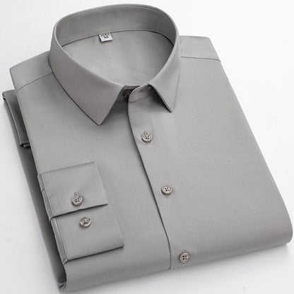 Modern Stretch Dress Shirt Wrinkle Resistant Business Style Product Image 10