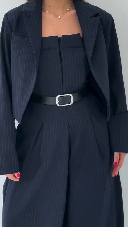 Monroe Three Piece Blazer Set Wide Leg Pants Product Image 02