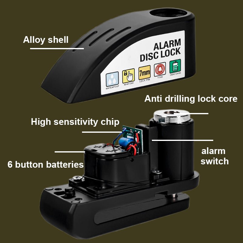 Motorcycle Alarm Disc Lock Alloy Security Pin Product Image 07