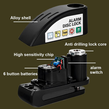 Motorcycle Alarm Disc Lock Alloy Security Pin Product Image 07