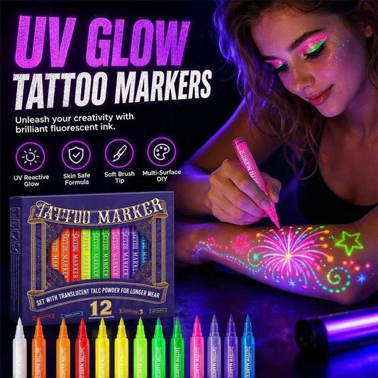 Neon Glow Temporary Tattoo Pens Product Image 01