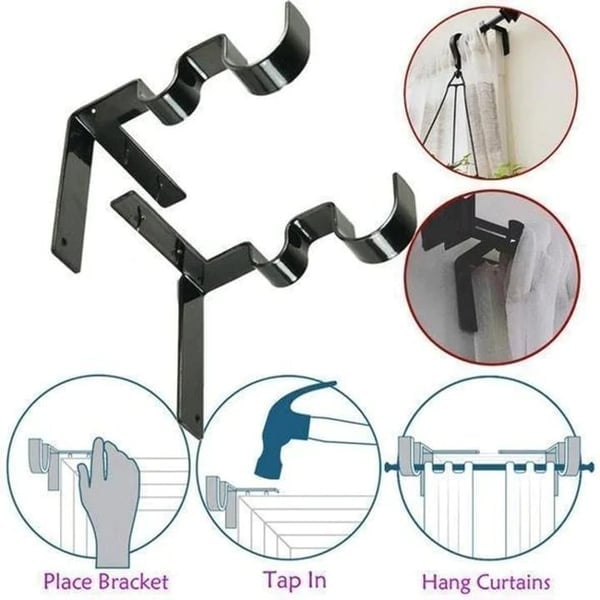 Nestgrip No Drill Curtain Rod Brackets Product Image 04
