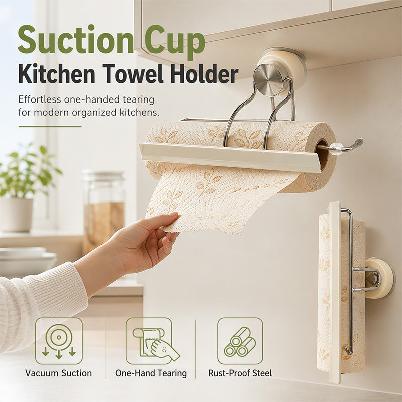 No Drill Suction Paper Towel Holder Product Image 02
