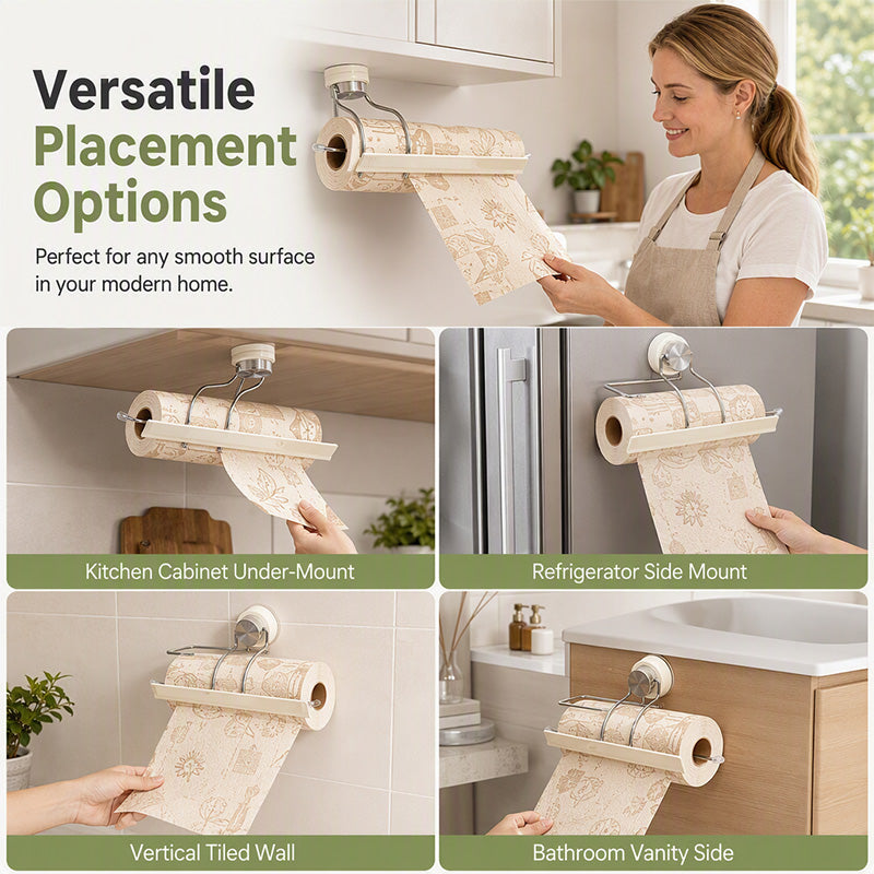 No Drill Suction Paper Towel Holder Product Image 07