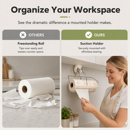 No Drill Suction Paper Towel Holder Product Image 09