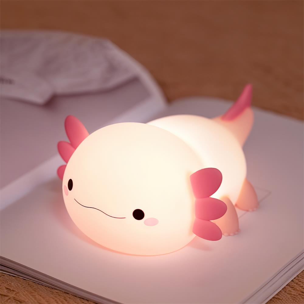 Nursery Axolotl Led Night Light Warm White Bedside Lamp Product Image 01