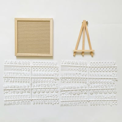 Oak Frame Felt Letter Board Product Image 02