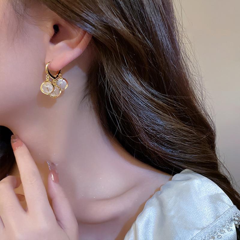 Opal Cat Eye Drop Earrings Product Image 01