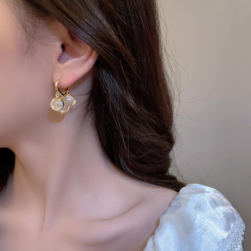 Opal Cat Eye Drop Earrings Product Image 02