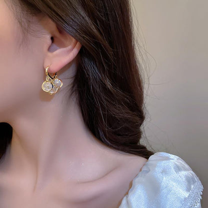 Opal Cat Eye Drop Earrings Product Image 02