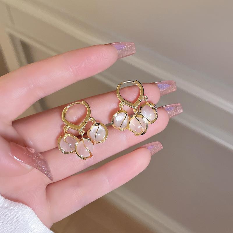 Opal Cat Eye Drop Earrings Product Image 03