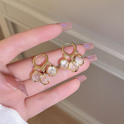 Opal Cat Eye Drop Earrings Product Image 03