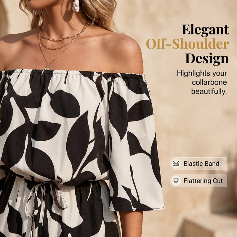 Opal Off Shoulder Printed Romper Product Image 06
