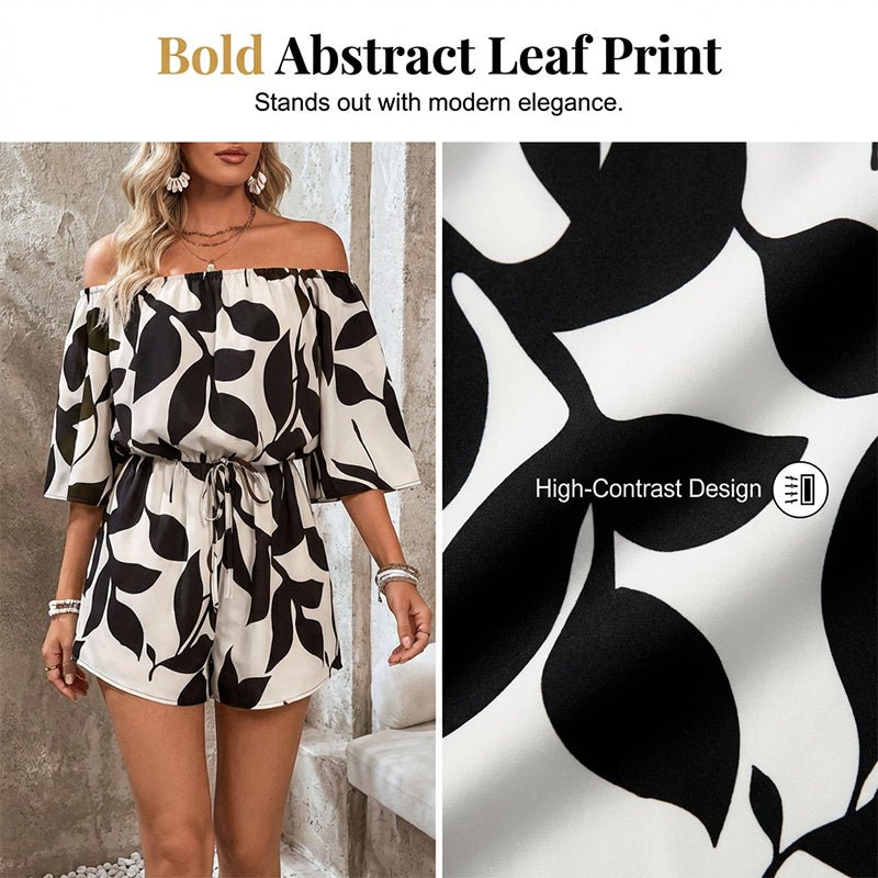 Opal Off Shoulder Printed Romper Product Image 07