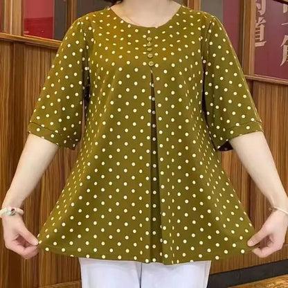 Pebble Dot Polyester Regular Fit Shirt Product Image 03