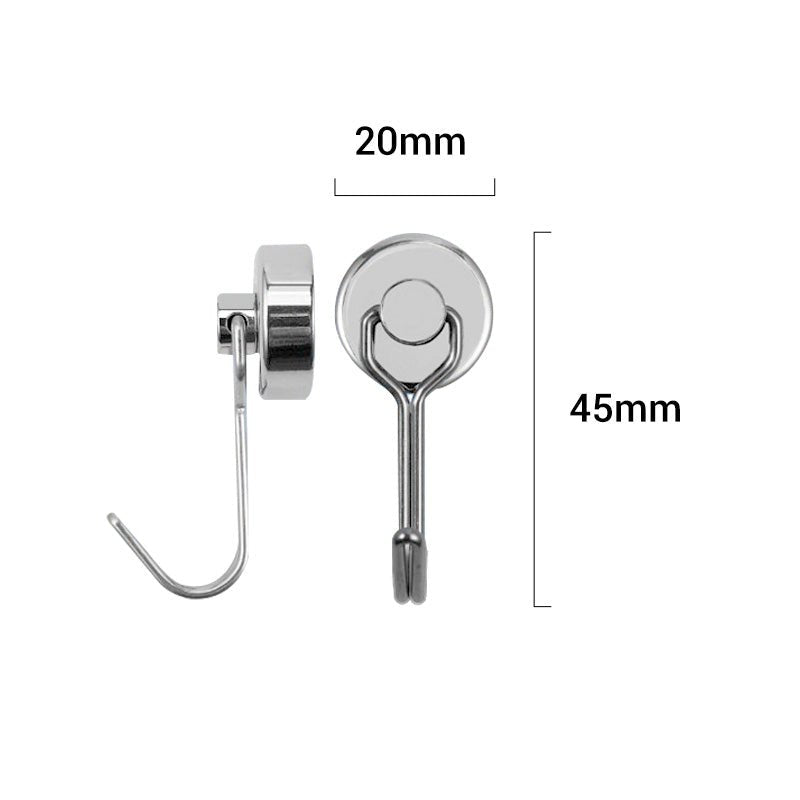 Pivotgrip Magnetic Utility Hooks 360 Swivel 4 Pack Product Image 09