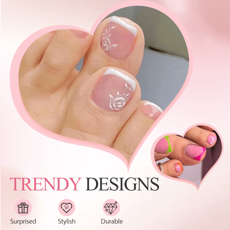 Polished Pedicure Press On Toenail Set Product Image 02
