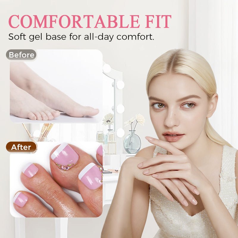 Polished Pedicure Press On Toenail Set Product Image 04