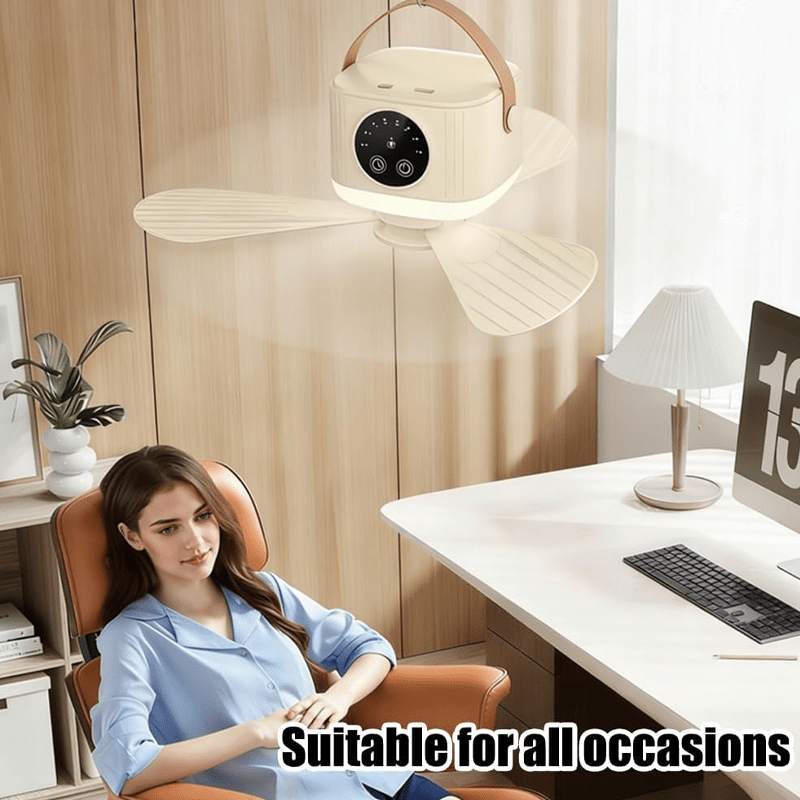 Portable Ceiling Fan Led Remote Timer Product Image 02