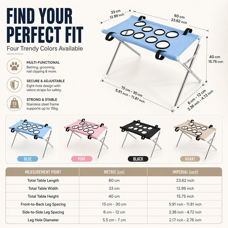Portable Foldable Pet Grooming Table Hammock Product Image 09