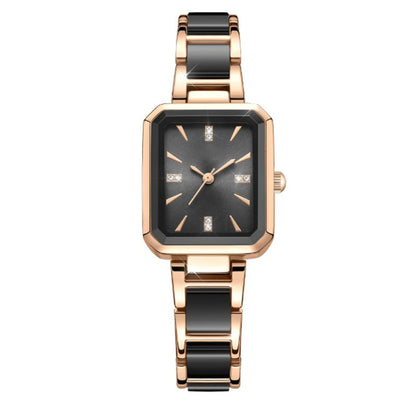 Radiant Rectangular Quartz Watch Adjustable Strap Product Image 01