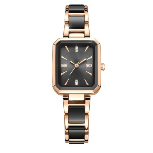 Radiant Rectangular Quartz Watch Adjustable Strap Product Image 01