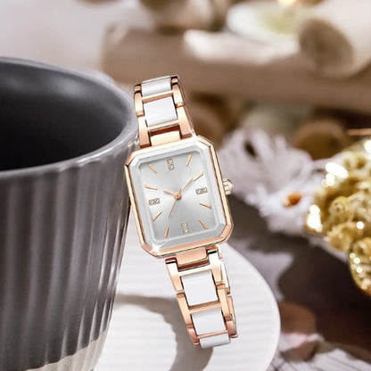Radiant Rectangular Quartz Watch Adjustable Strap Product Image 03