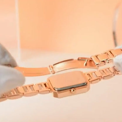 Radiant Rectangular Quartz Watch Adjustable Strap Product Image 07