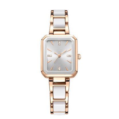 Radiant Rectangular Quartz Watch Adjustable Strap Product Image 08
