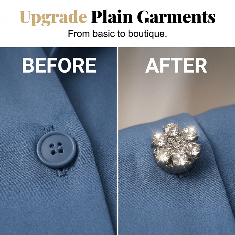 Radiant Snap On Rhinestone Button Covers Product Image 04
