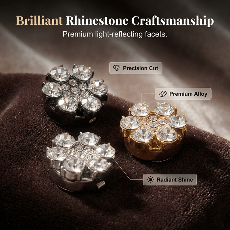 Radiant Snap On Rhinestone Button Covers Product Image 05